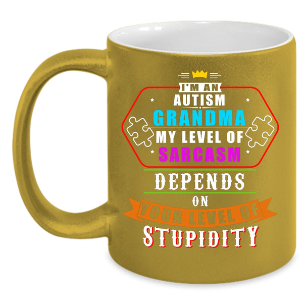 I'm An Autism Grandma Coffee Mug, Cute Autism Grandma Coffee Cup