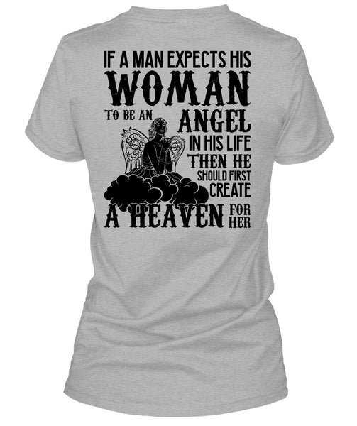 Woman To Be An Angel T Shirt, I Love Wife T Shirt