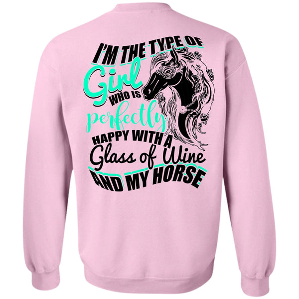 I Love Horse T Shirt, Glass Of Wine And My Horse Sweatshirt
