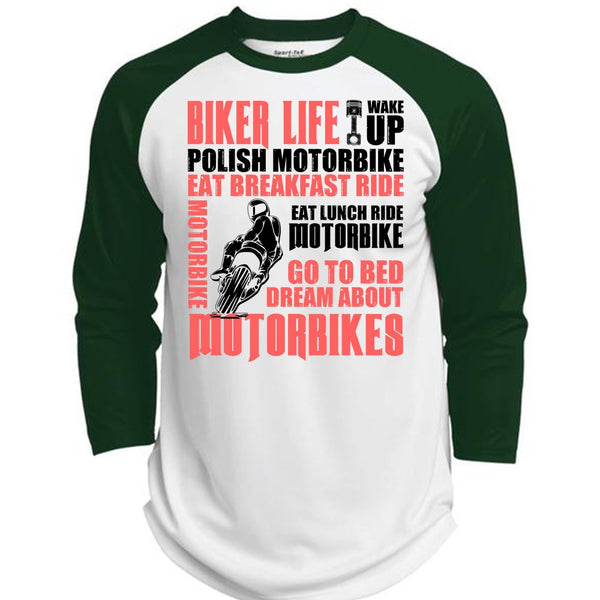 Biker Life T Shirt, I Love Biker T Shirt, Awesome T-Shirts  (Polyester Game Baseball Jersey)