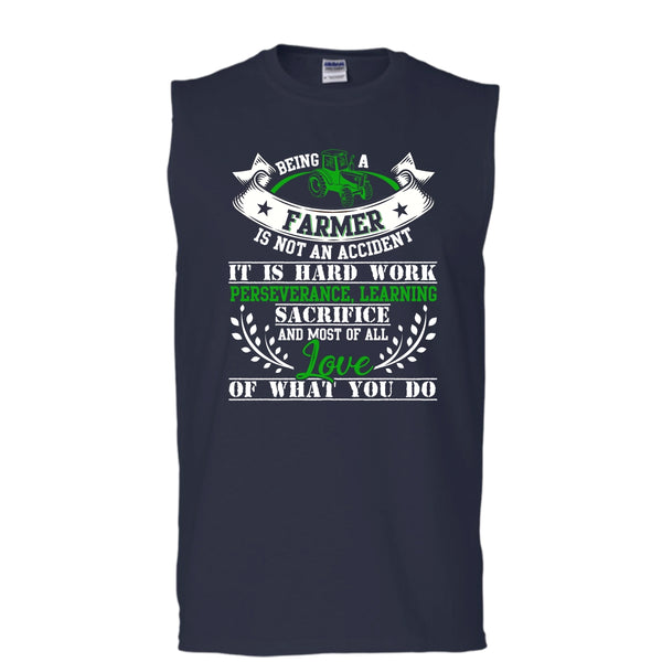Being A Farmer Is Not An Accident T Shirt, I Am A Coolest Farmer T Shirt, Cool T Shirt (Men's Cotton Sleeveless)