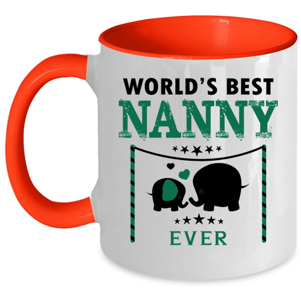 I Love My Nanny Coffee Mug, World's Best Nanny Ever Accent Mug