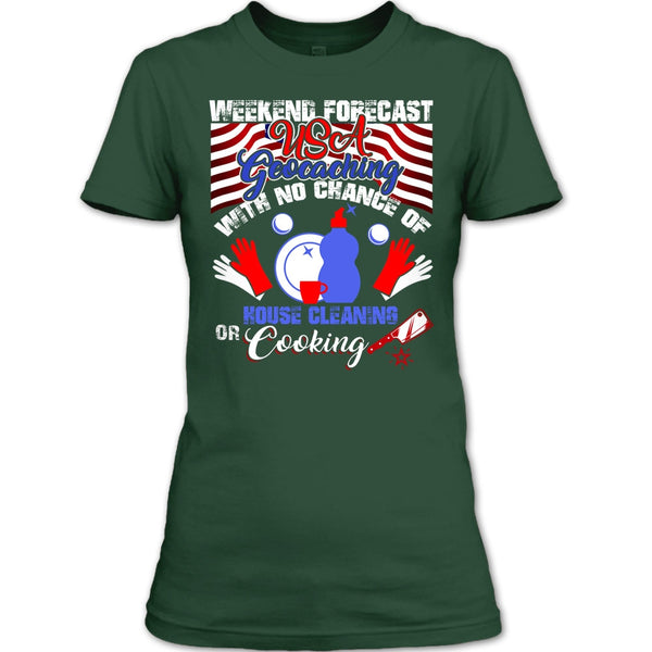 Weekend Forecast USA Geocaching T Shirt, Coolest Geocaching T Shirt