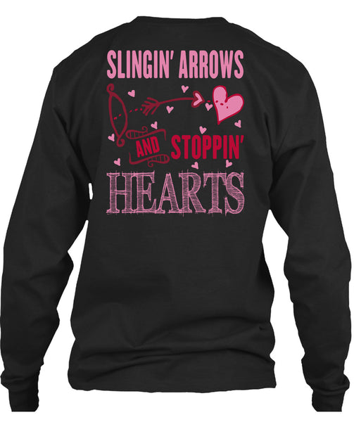 Slinging Arrows And Stopping Hearts T Shirt, I Love Husband T Shirt