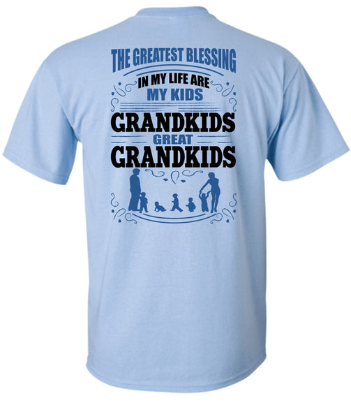 My Kids Grandkids Great Grandkids T Shirt, I Love Grandson T Shirt