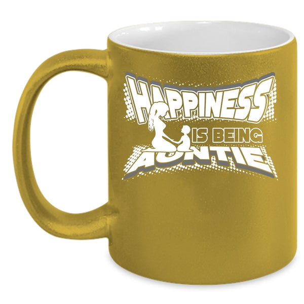 Happiness Is Being Auntie Coffee Mug, Cute Aunt Coffee Cup