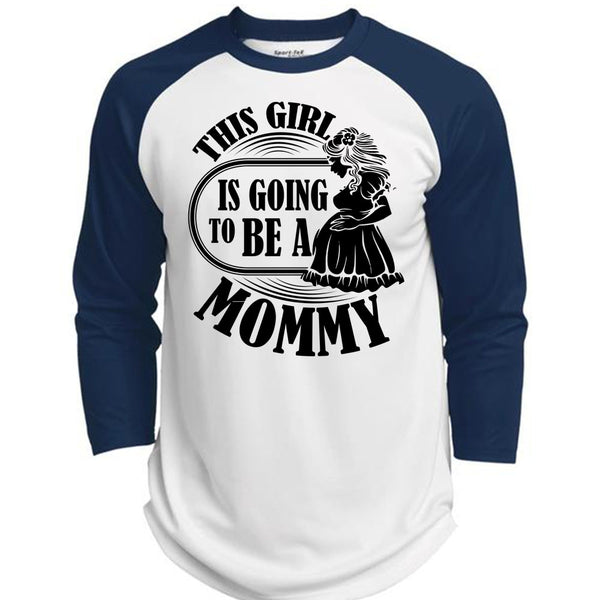 This Girl Is Going To Be A Mommy T Shirt, I Love Mom T Shirt, Awesome T-Shirts  (Polyester Game Baseball Jersey)