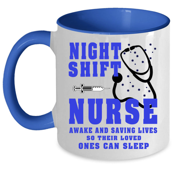 Cute Nurses Coffee Mug, Night Shift Nurse Accent Mug