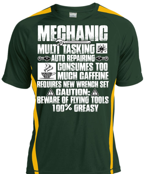 Mechanic Multitasking T Shirt, Much Caffeine T Shirt, Cool Shirt