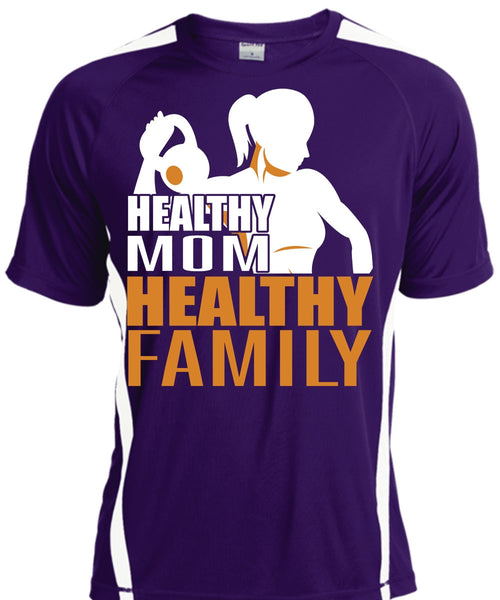 Healthy Mom Healthy Family T Shirt, Being A Mom T Shirt, Cool Shirt