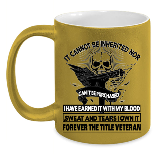 Cool Veteran Coffee Mug, The Title Veteran Accent Mug