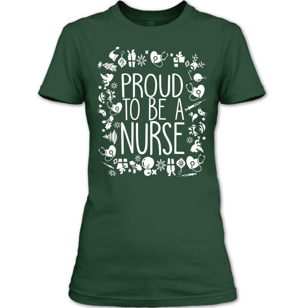 Proud To Be A Nurse T Shirt, Nurse Merry Christmas T Shirt