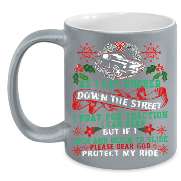 I Pray For Traction I Can Keep Coffee Mug, Cool Christmas Coffee Cup