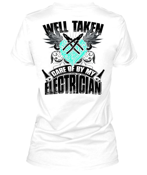 Care Of By My Electrician T Shirt, I Love Electrician T Shirt