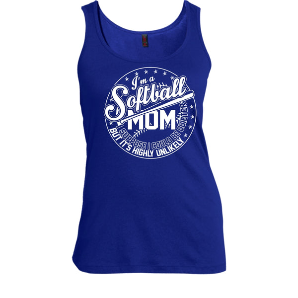 I'm A Softball Mom T Shirt, Coolest Softball Mom Tank Top