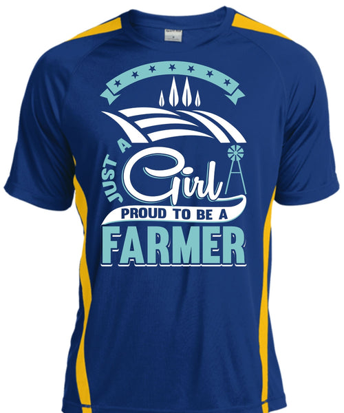 Just A Girl Proud To Be A Farmer T Shirt, Being A Farmer T Shirt, Cool Shirt