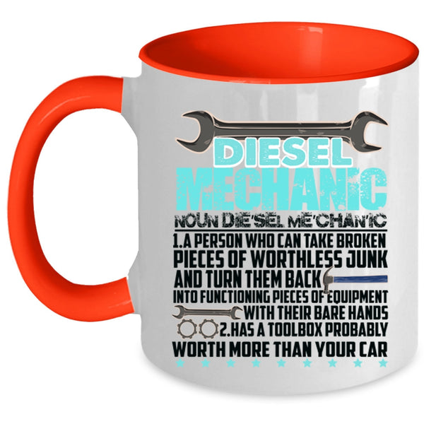 Funny Diesel Mechanic Coffee Mug, Diesel Mechanic Accent Mug