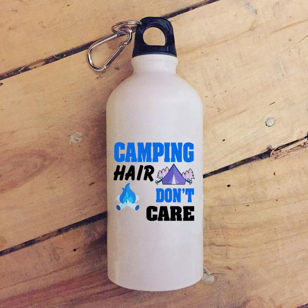 Camping hair Don't Care 20 oz Stainless Steel Bottle,Gift For Camper Outdoor Sports Water Bottle