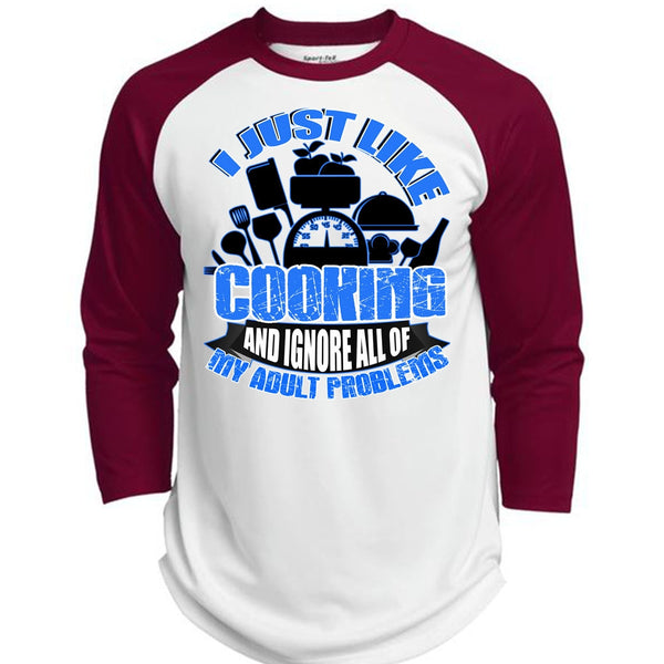 I Just Like Cooking T Shirt, I Love Cooking T Shirt, Awesome T-Shirts  (Polyester Game Baseball Jersey)