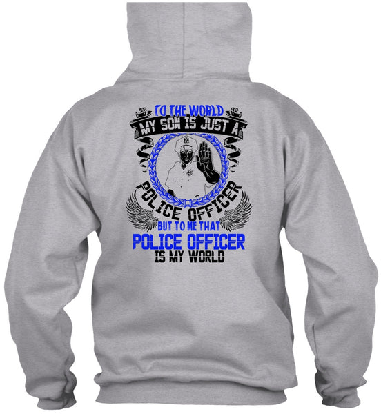 Police Officer Is My World T Shirt, I Love Police T Shirt