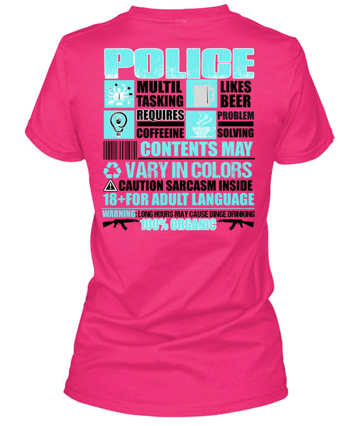 Police Multitasking T Shirt, I Love Police T Shirt