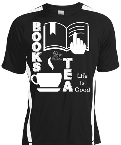 A black t-shirt with the shopify logo
