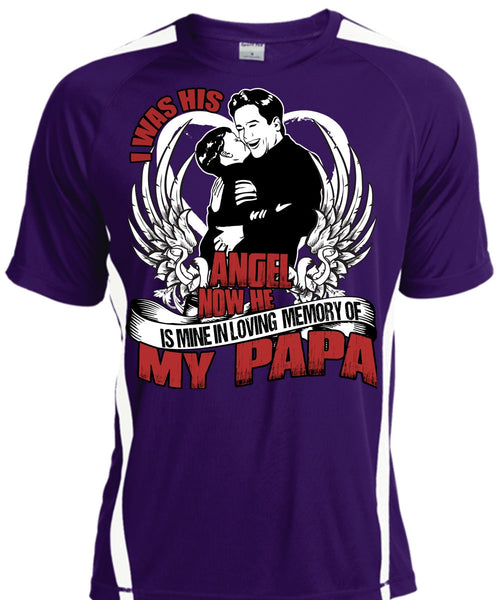 I Was His Angel Now T Shirt, Loving Memory Of My Papa T Shirt, Cool Shirt