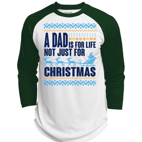 A Dad Is For Life Not Just For Christmas T Shirt, Happy New Year T Shirt, Awesome T-Shirts  (Polyester Game Baseball Jersey)