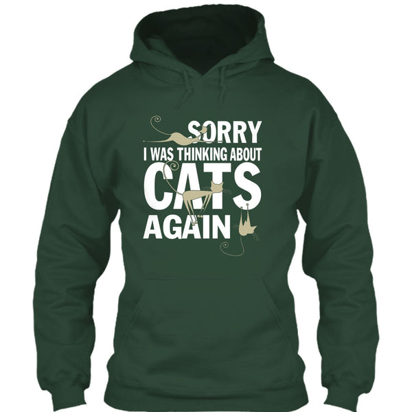 Sorry I Was Thinking About Cats Again T Shirt, Coolest Cat Lover T Shirt