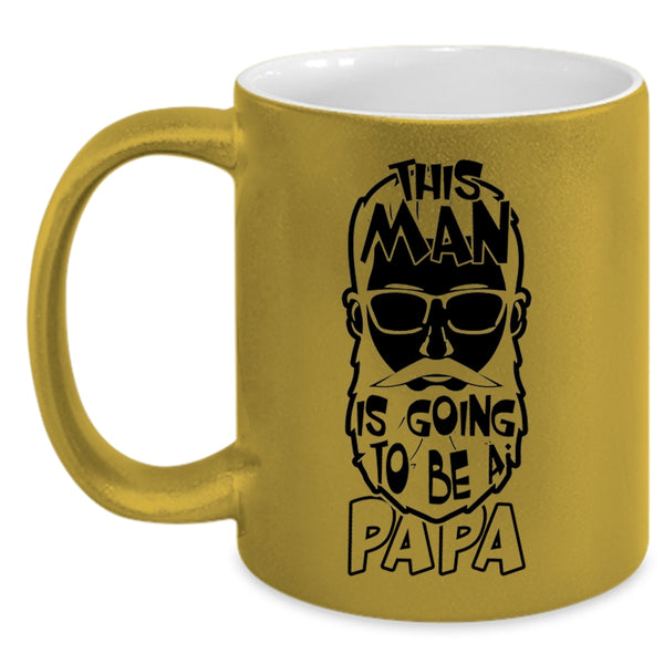 Awesome Papa Coffee Mug, This Man Is Going To Be A Papa Accent Mug