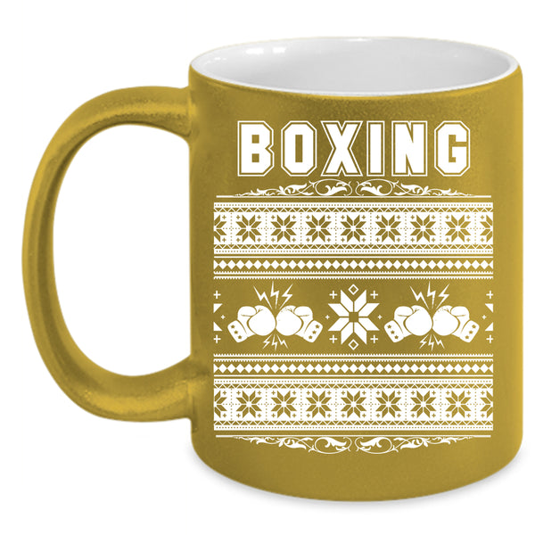 Boxing Coffee Mug, Funny Christmas Coffee Cup