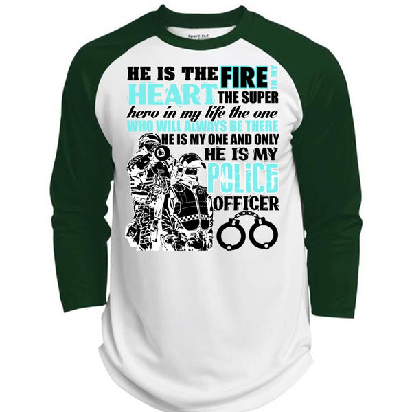 He Is My Police Officer T Shirt, I Love Police T Shirt, Awesome T-Shirts  (Polyester Game Baseball Jersey)