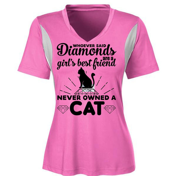 Diamonds Are A Girl's Best Friend Never Owned A Cat T Shirt, Favorite T Shirt