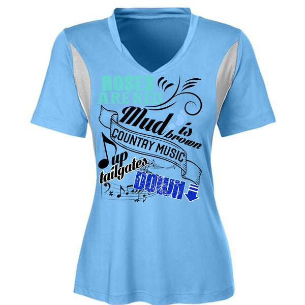 Roses Are Red T Shirt, Country Music Up Tailgates Down T Shirt