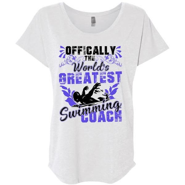 Offically The World's Greatest Swimming Coach T Shirt, I Love Swimming T Shirt, Awesome T-Shirts