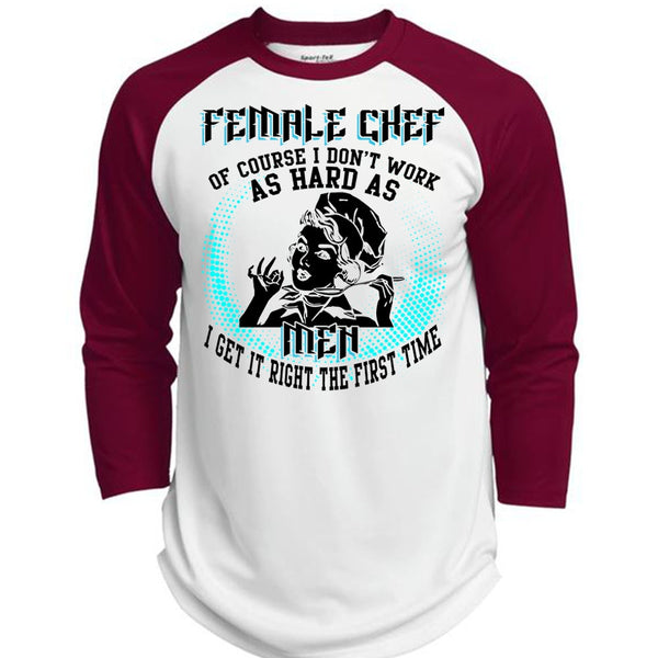 Female Chef T Shirt, I Love Chef T Shirt, Awesome T-Shirts  (Polyester Game Baseball Jersey)