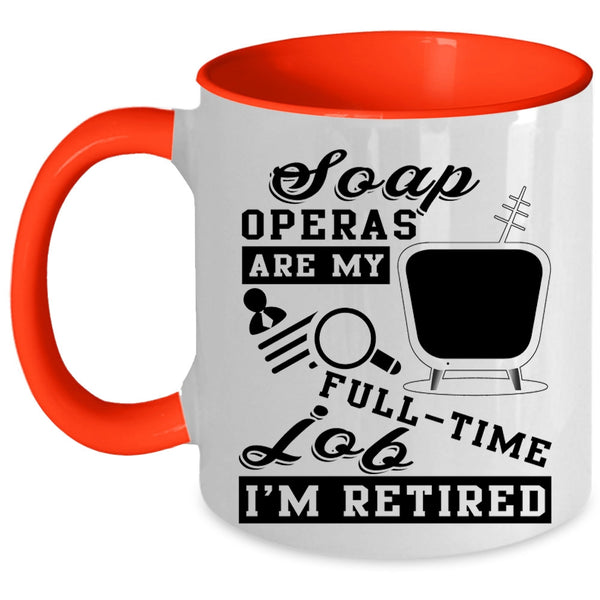 Cool Gift For Grandparent Coffee Mug, I'm Retired Accent Mug
