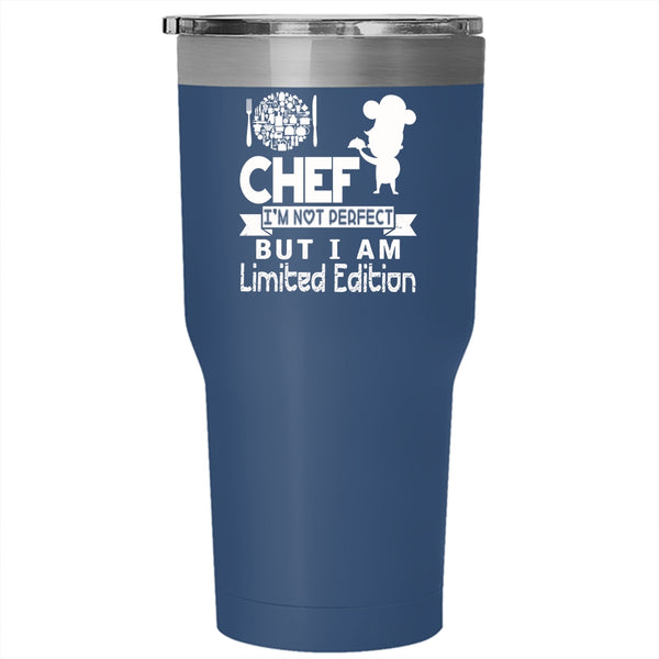 Chef I'm Not Perfect Tumbler 30 oz Stainless Steel, I Am Limited Edition Travel Mug