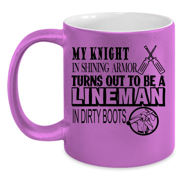 Awesome Linemen Coffee Mug, To Be A Lineman In Dirty Boots Accent Mug