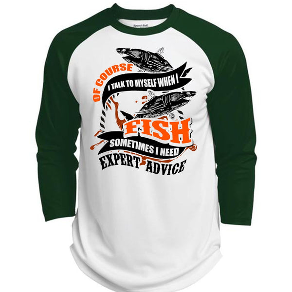 I Talk To Myself When I Fish T Shirt, I Love Fishing T Shirt, Awesome T-Shirts  (Polyester Game Baseball Jersey)