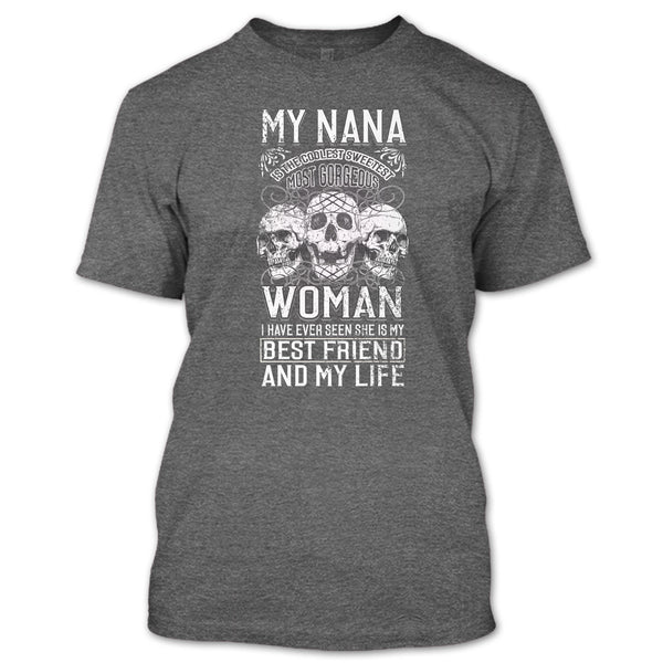My Nana Is The Coolest Woman T Shirt, Awesome Nanny T Shirt