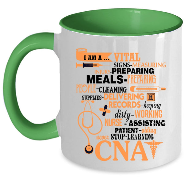 Nurse Assisting Coffee Mug, I Am A CNA Accent Mug