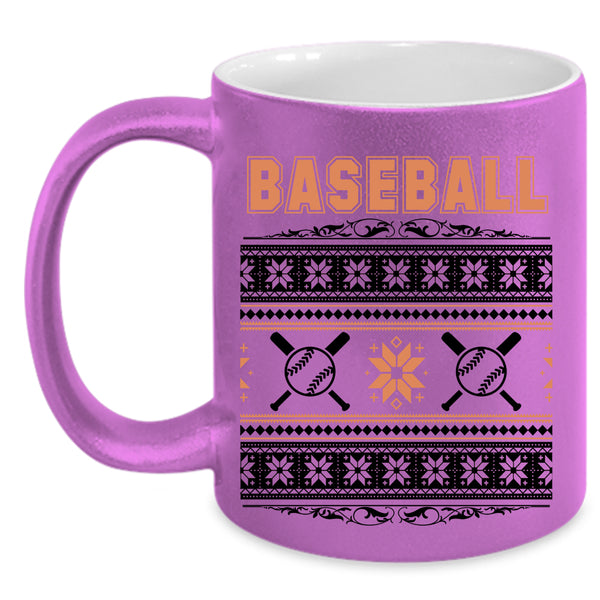 Christmas Humor  Coffee Mug, Baseball Accent Mug