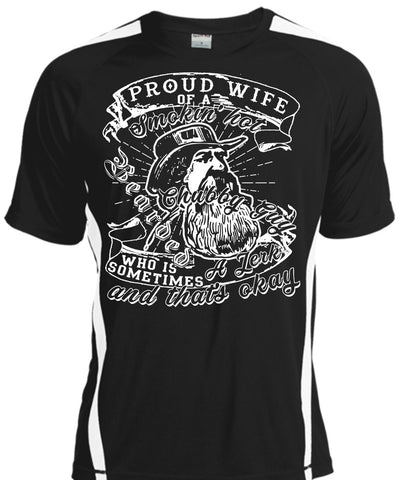 A black t-shirt with the shopify logo