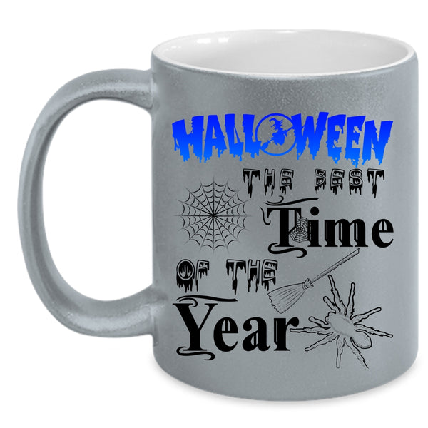 Scary Coffee Mug, Halloween The Best Time Of The Year Accent Mug