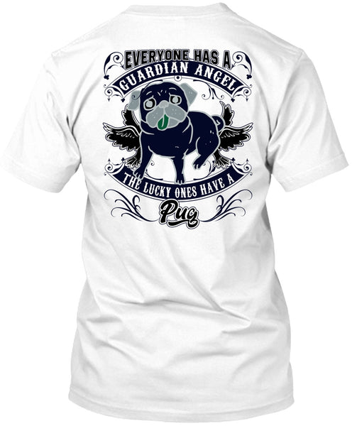 A black t-shirt with the shopify logo