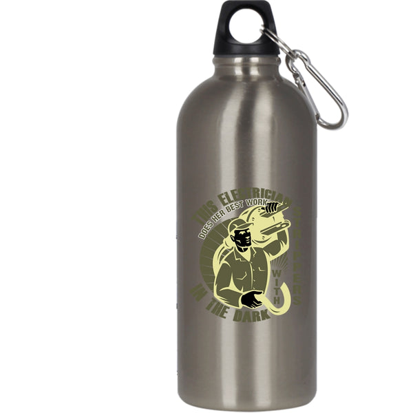 This Electrician Does Her Best Work 20 oz Stainless Steel Bottle,Cute Electricians Outdoor Sports Water Bottle