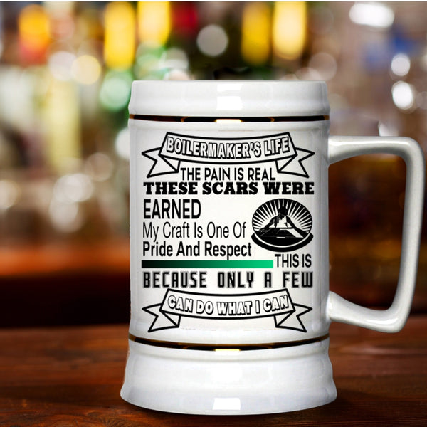 Funny Gift For Boilermakers Beer Stein 22oz, Boilermaker's Life Beer Mug