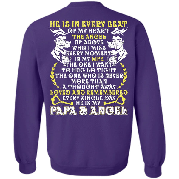 Papa And Angel T Shirt, I Love Papa Sweatshirt