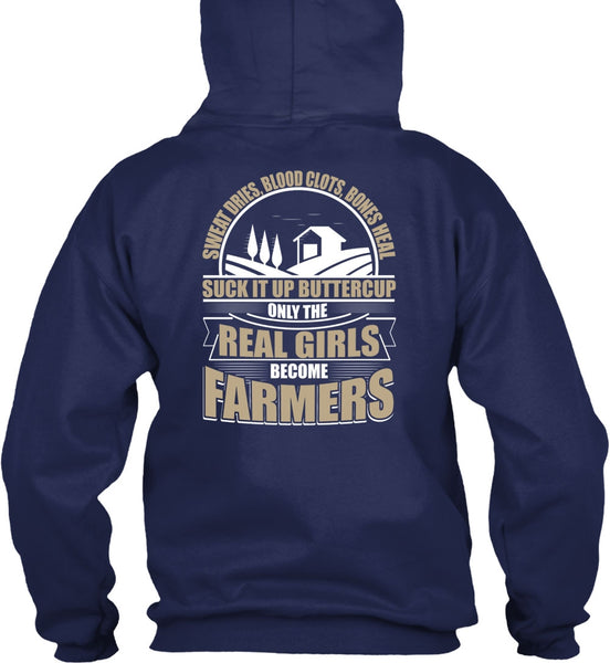 Real Girls Become Farmers T Shirt, Sweat Dries T Shirt